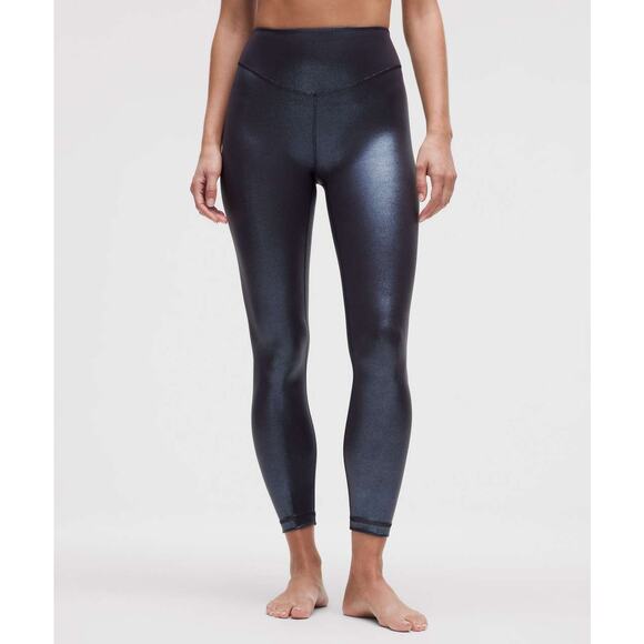 Lululemon Wunder Under SmoothCover Tight 25" Foil Radiate Foil Print Black Night - Picture 1 of 11